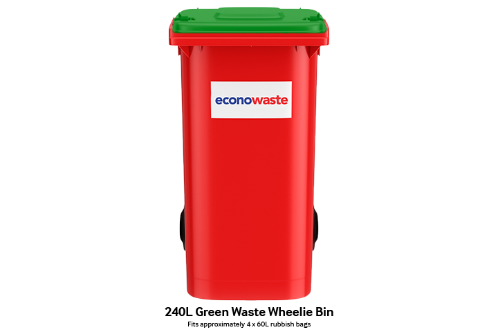 Green waste wheelie bin Econowaste Mobile